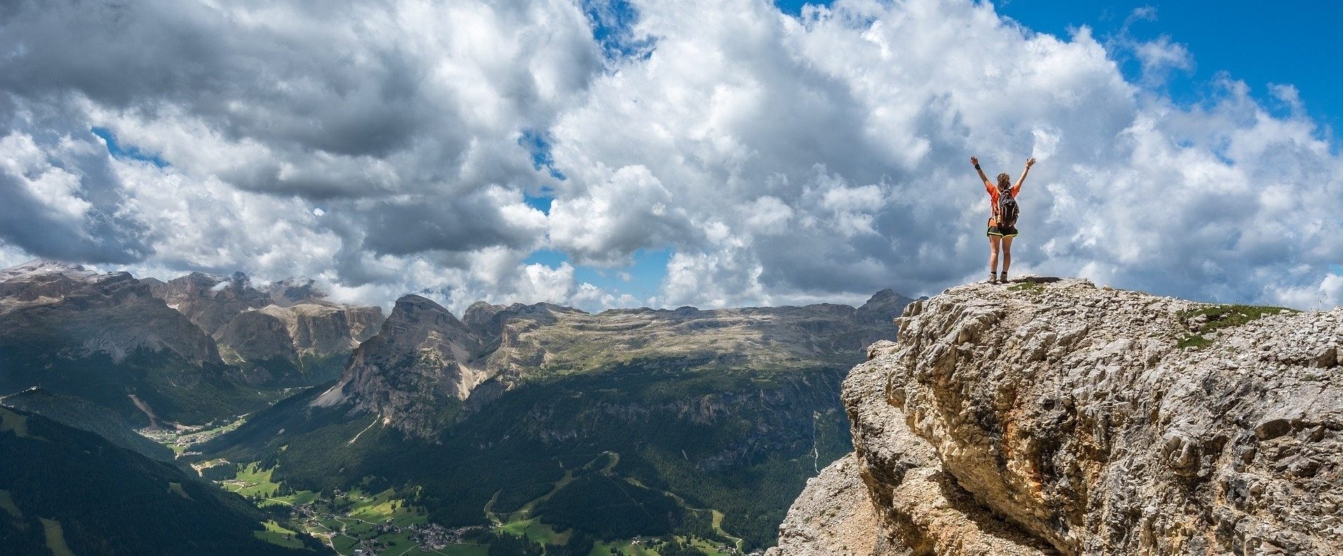 Person in den Bergen