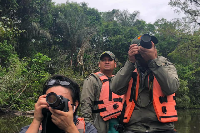 Tierbeobachtung im Wildtierreservat Cuyabeno © Verónica Muñoz/TourCert 